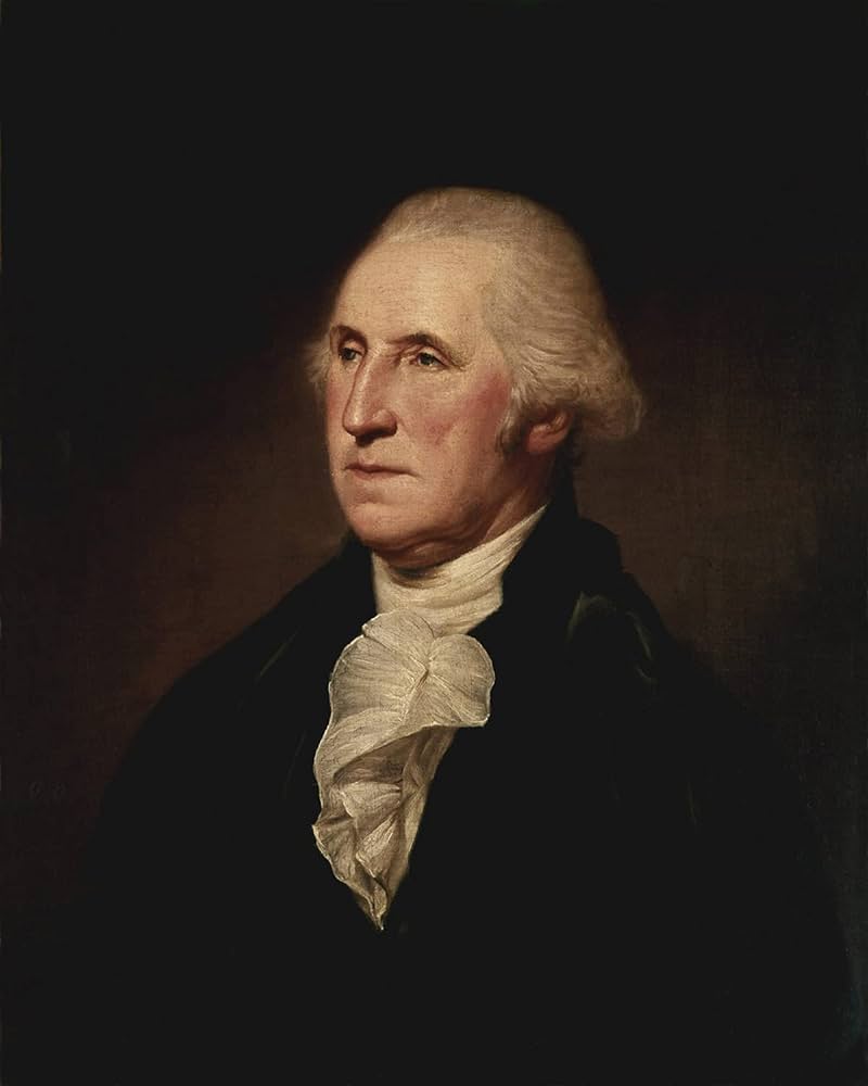CHARLES WILSON PEALE
George Washington, c. 1795
Oil on canvas
29 x 29 3/4 in. 

ESTIMATE:
USD 2,000,000 – 3,000,000
ACHIEVED:
USD 1,633,000 (Premium)

Portrait of George Washington in front of a black backdrop.