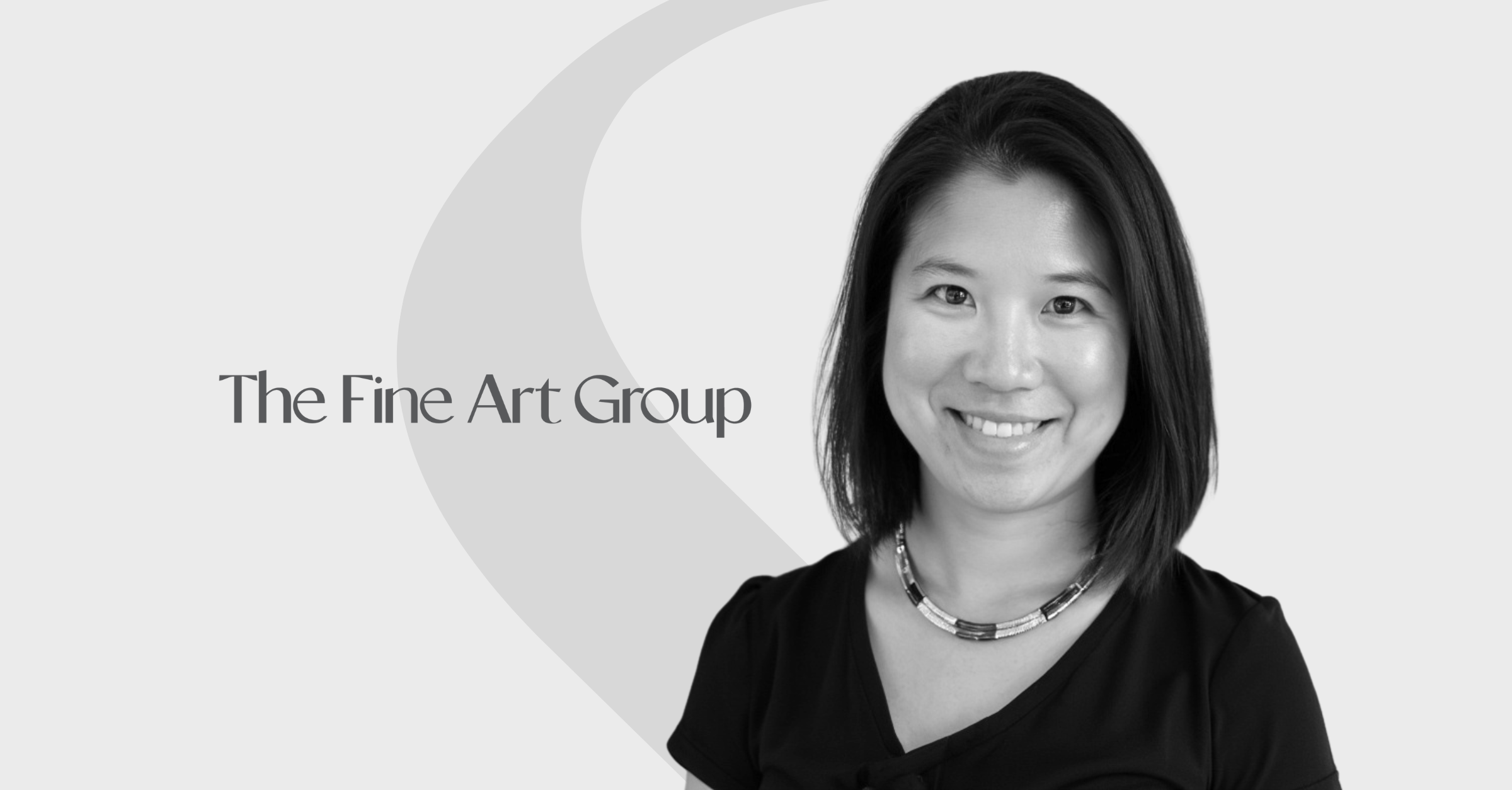 The Fine Art Group logo next to a photo of Li Jun Xian